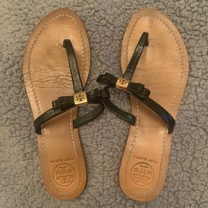 Tory Burch black brown sandals